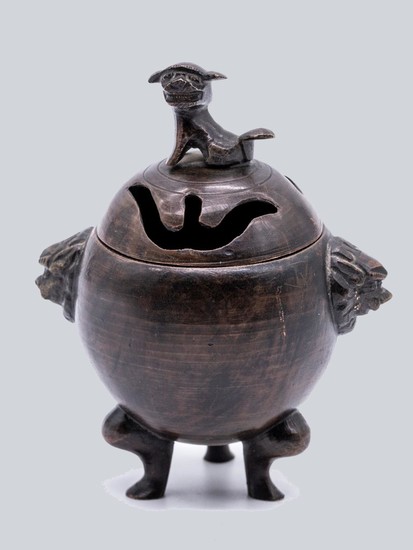 A Small Bronze Censer, Qing Dynasty.