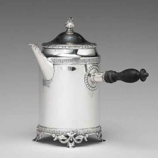 A Swedish 18th century silver coffee-pot, mark of Stephan Halling, Orebro 1784.