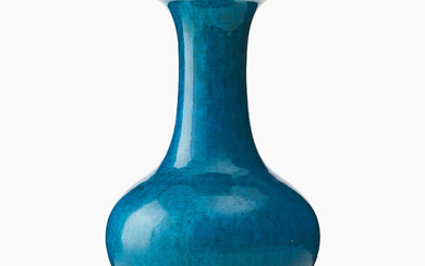 A Turquoise Glazed Monochrome Vase