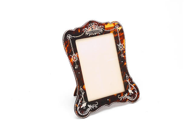 A Victorian silver and tortoiseshell photograph frame
