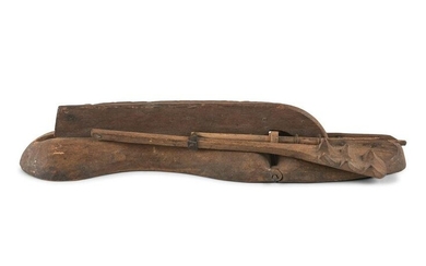 A Wooden Ice-Skate Patent Model with Inscriptions