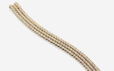 A diamond and eighteen karat gold bracelet, Van Cleef &