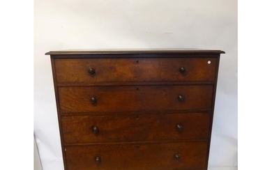 A large Victorian mahogany chest of 5 graduated drawers, ori...