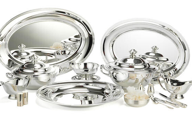A large suite of silver plated dining ware