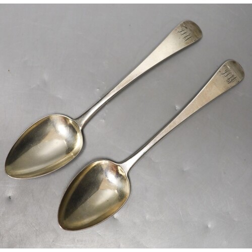 A pair of George IV silver Old English pattern tablespoons, ...