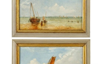 A pair of paintings with maritime motives, German or