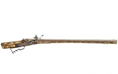 A profusely inlaid Silesian wheel-lock hunting rifle