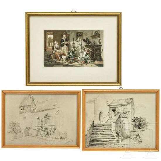 A small collection of German and Dutch drawings and