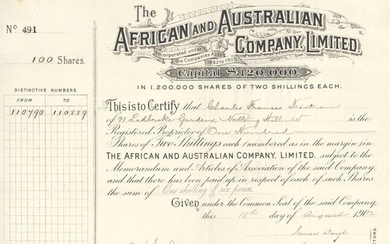 AFRICAN AND AUSTRALIAN CO., LTD