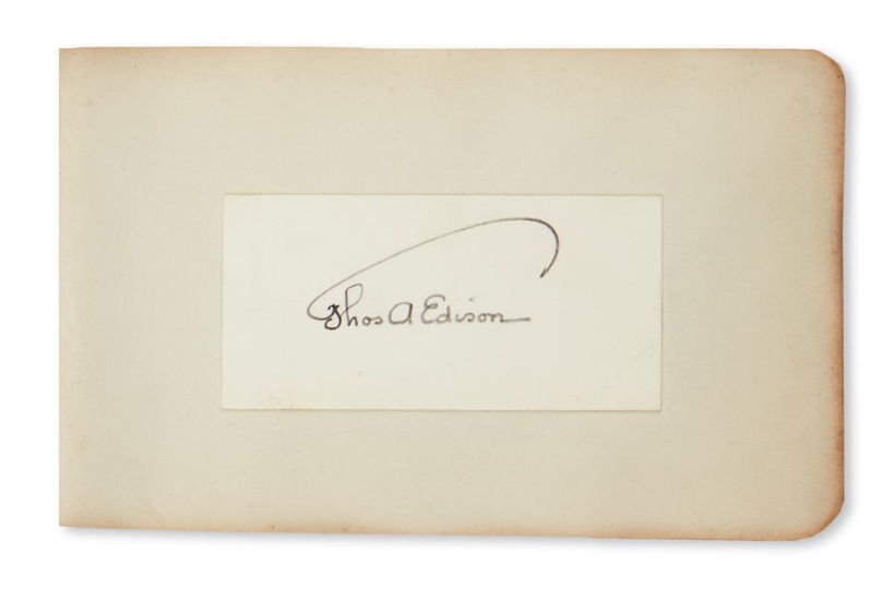 (ALBUM.) Autograph album containing over 80 items Signed, or Signed and Inscribed, by...