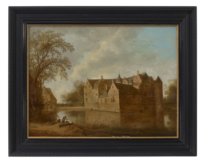 ANTHONY JANSZ. VAN DER CROOS (ALKMAAR 1606-1662 LA HAYE) Landscape with anglers and the Heerlijkheid Huis ter Heemstede