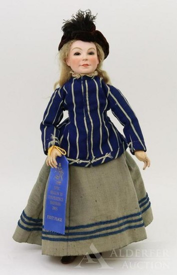 ANTIQUE FRENCH BISQUE HEAD DOLL.