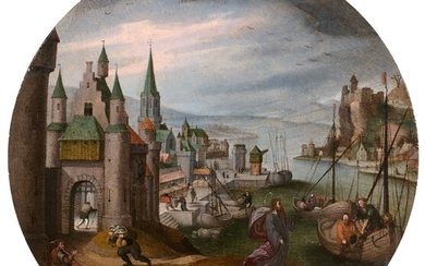 Abel GRIMMER Anvers, 1570 - avant 1619Le mois de février ou L'appel de Pierre et...