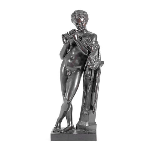 After the Antique: A late 19th century French patinated bronze figure of 'Hadrian's' Faun