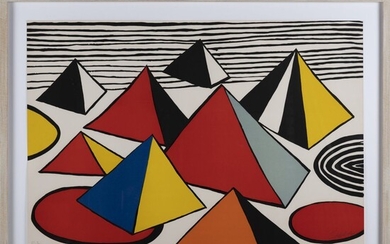 Alexander Calder (1898 Lawnton, PA - 1976 New York City), 'Pyramids', c. 1970, Lithographie couleur...