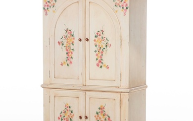 Alexvale Furniture French Provincial Style Hand-Painted TV Armoire