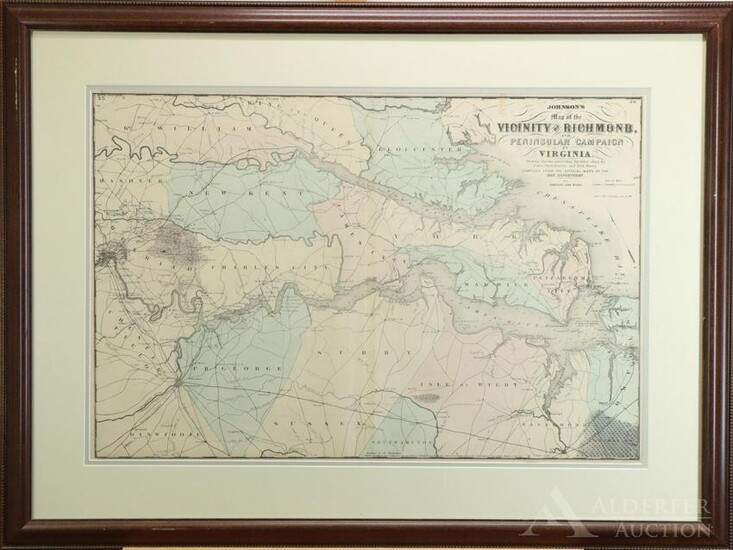 American Civil War Map of Virginia-1862