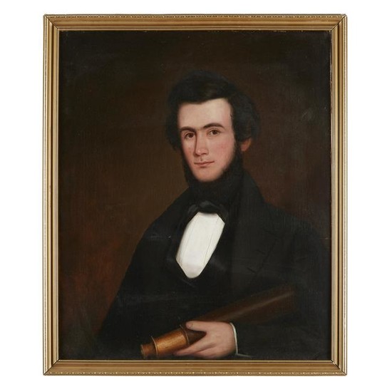 American School 19th century, Portrait of a gentleman