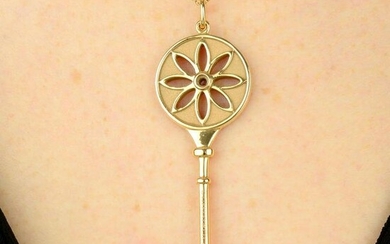 An 18ct gold diamond 'Daisy Key' pendant, with chain