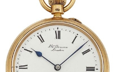 An 18ct gold open-face pocket watch, by...