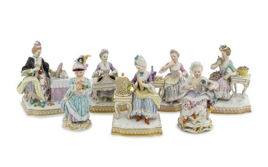 An Assembled Set of Five Meissen Porcelain Figures of