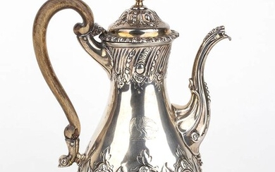 An English George III sterling silver coffee pot -...