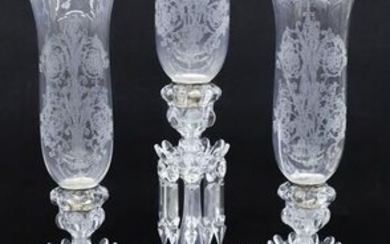 Antique Baccarat Glass Candelabra