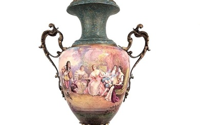 Antique French Sevres Porcelain Vase of the 19th Century