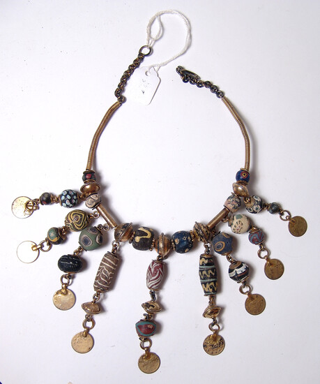Antique necklace comprised of Islamic glass beads