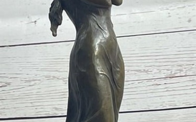 Art Nude Sexy Female Bronze Sculpture Hot Cast Hand Made Statue Figure Figurine