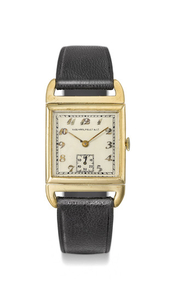 Audemars Piguet. An unusual 18K gold square wristwatch with flexible lugs and Breguet numerals, SIGNED AUDEMARS, PIGUET & CO., MOVEMENT NO. 40’901, CASE NO. 40’903, MANUFACTURED IN 1930