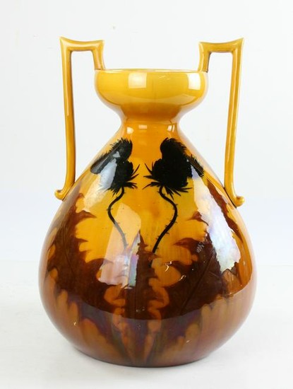 Julius Dressler Glazed Pottery Vase