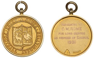 Berks & Bucks Football Association, a gold medal by J. Taylor &...