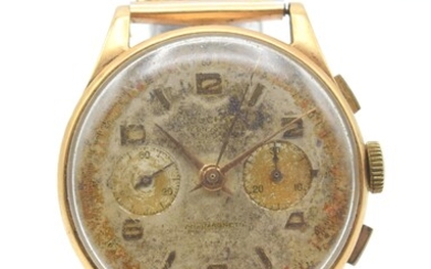 Bracelet-montre homme en or jaune 18 ct DOCKER mécanique (bracelet en métal fixoflex, déréglée, abîmé,...