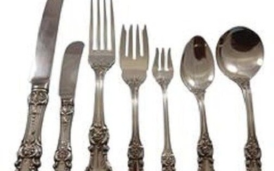 Burgundy by Reed and Barton Sterling Silver Flatware Set 12 Dinner Service 84 Pc