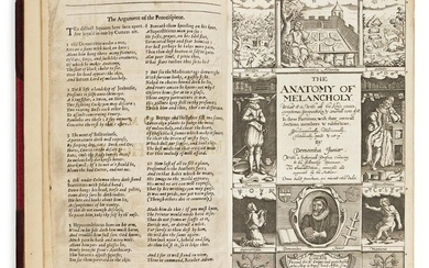 Burton, Robert (1577-1640) The Anatomy of Melancholy.