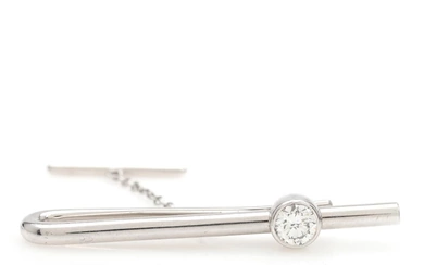 C. Antonsen Diamond tie pin set with a brilliant-cut diamond weighing app....
