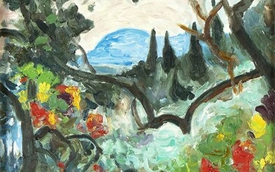 CARLO LEVI (Torino, 1902 - Roma, 1975) Landscape Oil on...