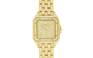 CARTIER, PANTHERE, GOLD WITH DIAMOND-SET