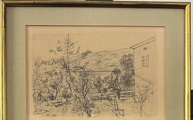 CARZOU Jean (1907-2000). «Paysage boise ». Lithographie signée et datée dans la planche en bas...