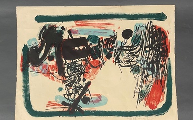 CHU TEH CHUN (1920-2014) Composition abstraite Lithographie... - Lot 26 - Delon - Hoebanx