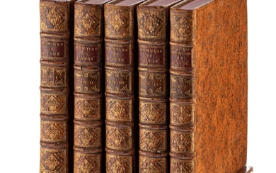 CONDÉ. Mémoires de Condé... Londres, Paris, Rollin, 1743. 6 vol. in-4° reliés plein veau brun marbré