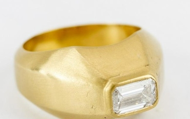 Cartier NY 14k Gold 1 CT Diamond Men's Ring VTG