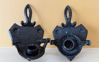 Cast Iron Wall Hanging Swing Candle Holders
