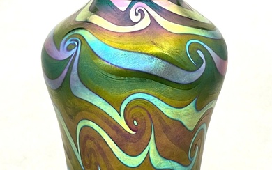 Charles Lotton art glass vase