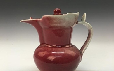Chinese Red Glazed Pitcher