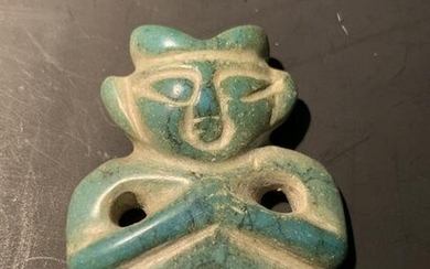 Chinese Hongshan Culture Turquoise Carving of People