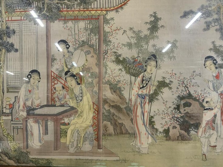 Chinese Ink Painting, Women & Children