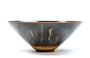 Chinese Russet-Splashed Black-Glazed Bowl