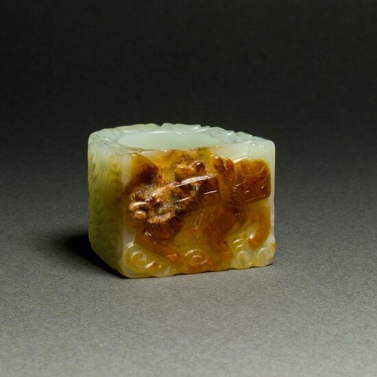Chinese russet jade archer's ring